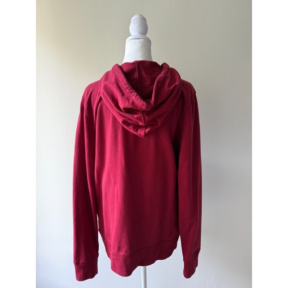 Lucky Brand Embroidered Zip Hoodie Asian Art Bird Floral Graphic Red Size XL - Picture 3 of 16